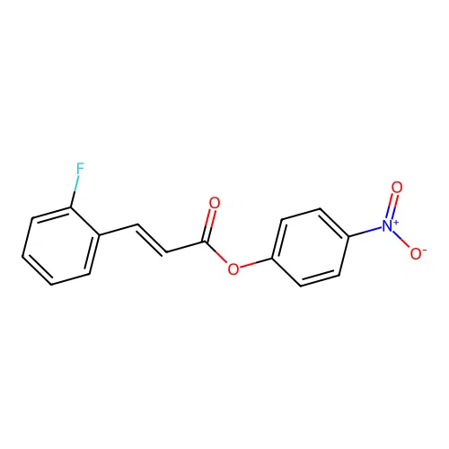 3-(2-Fluoro-phenyl)-acrylic acid 4-nitro-phenyl ester structure