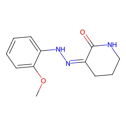 3-[(2-Methoxyphenyl)hydrazinylidene]piperidin-2-one structure