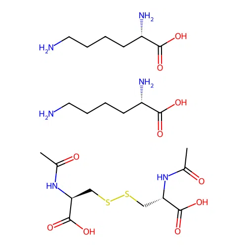 Di-lysine N,N-diacetylcystinate structure