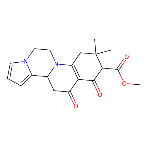 methyl 3,3-dimethyl-1,13-dioxo-2,3,4,6,7,11b,12,13-octahydro-1H-pyrrolo[2',1':3,4]pyrazino[1,2-a]quinoline-2-carboxylate structure