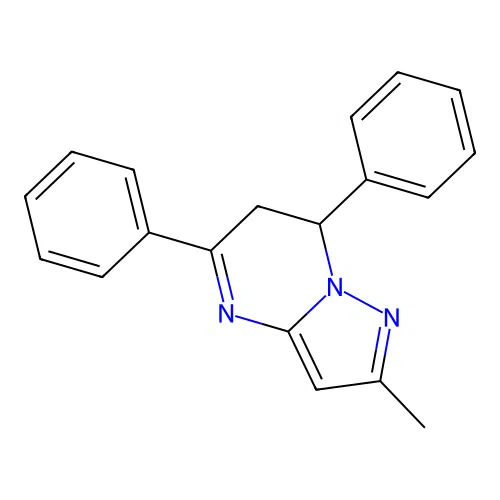 2-Methyl-5,7-diphenyl-6,7-dihydropyrazolo[1,5-a]pyrimidine structure