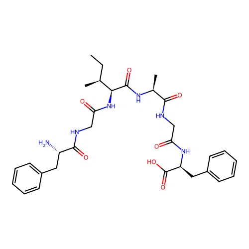 H-Phe-Gly-Ile-Ala-Gly-Phe-OH structure