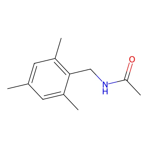 N-[(2,4,6-trimethylphenyl)methyl]acetamide structure
