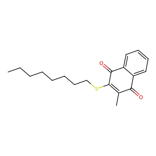 2-Methyl-3-(octylsulfanyl)naphthalene-1,4-dione structure