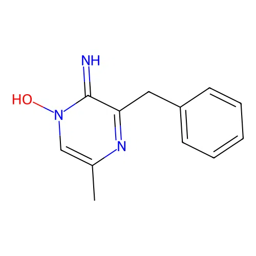 3-Benzyl-1-hydroxy-5-methylpyrazin-2-imine structure