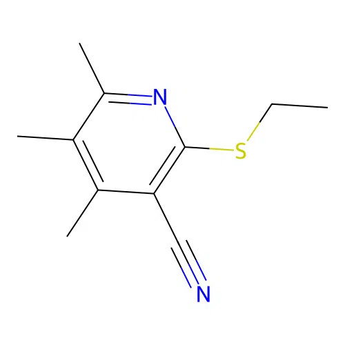 2-(Ethylsulfanyl)-4,5,6-trimethylpyridine-3-carbonitrile structure