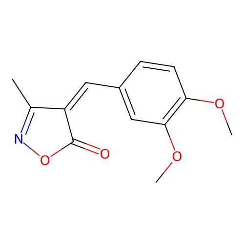 4-(3,4-dimethoxybenzylidene)-3-methyl-5(4H)-isoxazolone structure
