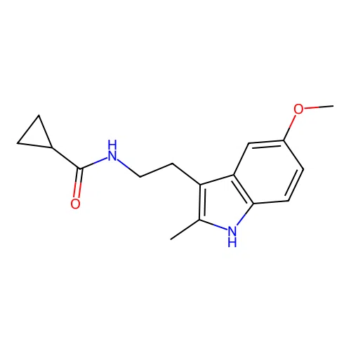 N-[2-(5-methoxy-2-methyl-1H-indol-3-yl)ethyl]cyclopropanecarboxamide structure