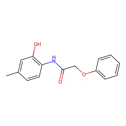 N-(2-hydroxy-4-methylphenyl)-2-phenoxyacetamide structure