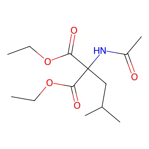 Diethyl (acetylamino)(isobutyl)malonate structure