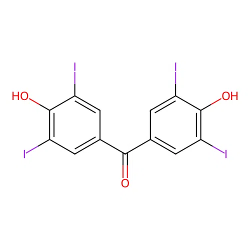Bis-(4-hydroxy-3,5-diiodophenyl)-methanone structure