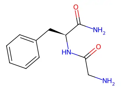 Glycyl-D-phenylalaninamide structure