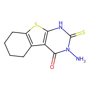 3-amino-2-thioxo-2,3,5,6,7,8-hexahydro[1]benzothieno[2,3-d]pyrimidin-4(1H)-one structure