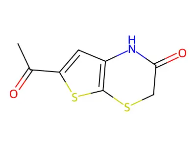 6-Acetyl-1H-thieno[2,3-b][1,4]thiazin-2(3H)-one structure