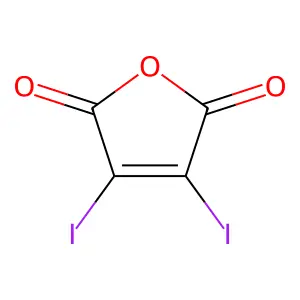 Maleic anhydride, diiodo- structure