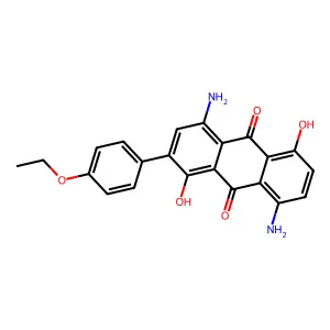 9,10-Anthracenedione, 4,8-diamino-2-(4-ethoxyphenyl)-1,5-dihydroxy- structure