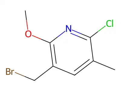 3-(Bromomethyl)-6-chloro-2-methoxy-5-methylpyridine structure