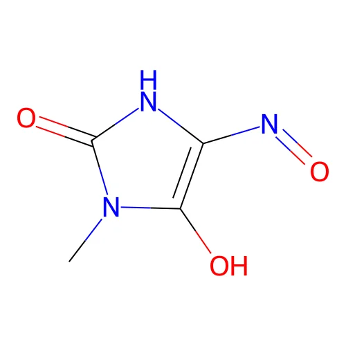 1-Methylhydantoin 5-oxime structure