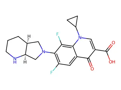 8-Desmethoxy-8-fluoro Moxifloxacin structure