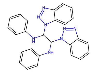 N-[1,2-Bis(1H-1,2,3-benzotriazol-1-yl)-2-(phenylamino)ethyl]aniline structure