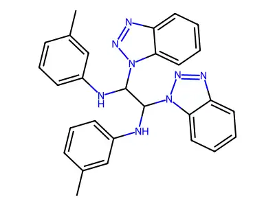 N-[1,2-Bis(1H-1,2,3-benzotriazol-1-yl)-2-[(3-methylphenyl)amino]ethyl]-3-methylaniline structure