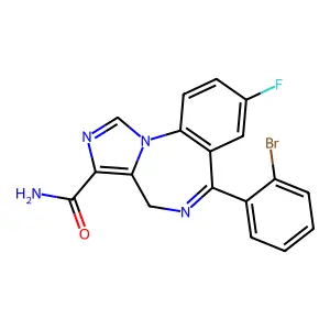 6-(2-Bromophenyl)-8-fluoro-4H-imidazo(1,5-a)(1,4)benzodiazepine-3-carboxamide structure