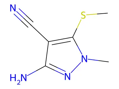 3-Amino-1-methyl-5-methylsulfanyl-1H-pyrazole-4-carbonitrile structure