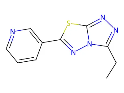 3-Ethyl-6-pyridin-3-yl-[1,2,4]triazolo[3,4-b][1,3,4]thiadiazole structure
