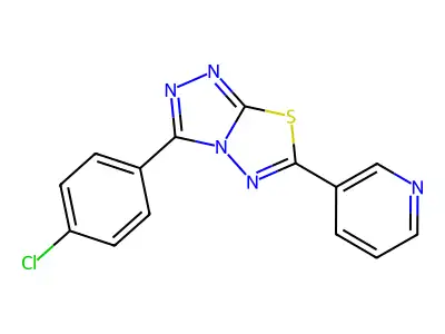 3-(4-Chlorophenyl)-6-pyridin-3-yl-[1,2,4]triazolo[3,4-b][1,3,4]thiadiazole structure