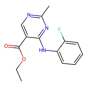 Ethyl 4-(2-fluoroanilino)-2-methylpyrimidine-5-carboxylate structure