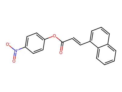 4-nitrophenyl (2E)-3-naphthylprop-2-enoate structure