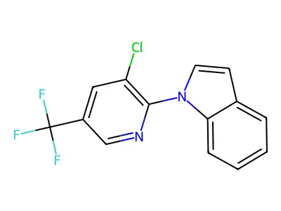 1-[3-chloro-5-(trifluoromethyl)-2-pyridinyl]-1H-indole structure