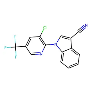 1-[3-Chloro-5-(trifluoromethyl)pyridin-2-yl]-1H-indole-3-carbonitrile structure