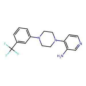 Piperazine, 1-(3-amino-4-pyridyl)-4-(alpha,alpha,alpha-trifluoro-m-tolyl)- structure