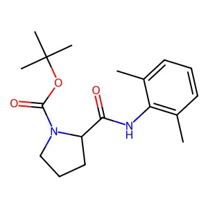 (S)-tert-butyl 2-((2,6-dimethylphenyl)carbamoyl)pyrrolidine-1-carboxylate structure