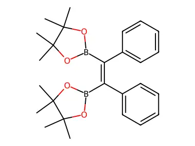 1,2-Diphenyl-1,2-bis(4,4,5,5-tetramethyl-1,3,2-dioxaborolan-2-yl)ethene structure