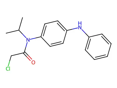 2-chloro-N-[4-(phenylamino)phenyl]-N-(propan-2-yl)acetamide structure