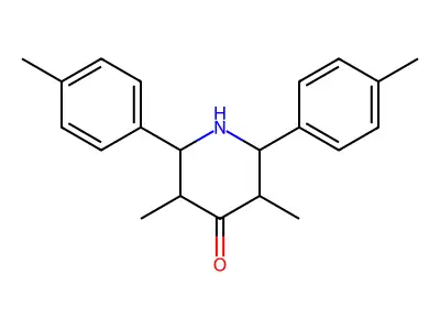 3,5-Dimethyl-2,6-bis(4-methylphenyl)-4-piperidinone structure