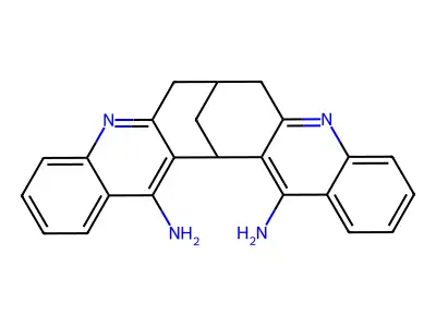 7,15-Methanocycloocta(1,2-b':5,4-b')diquinoline-14,16-diamine, 6,7,8,15-tetrahydro- structure