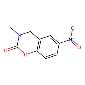 3,4-dihydro-3-methyl-6-nitro-2H-1,3-benzoxazin-2-one structure