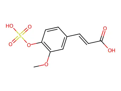 3-(3-Methoxy-4-sulfooxyphenyl)prop-2-enoic acid structure