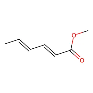 Hexa-2,4-dienoic acid methyl ester structure