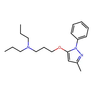 Pyrazole, 5-(3-(dipropylamino)propoxy)-3-methyl-1-phenyl- structure