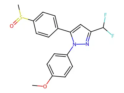3-(Difluoromethyl)-1-(4-methoxyphenyl)-5-(4-(methylsulfinyl)phenyl)pyrazole structure