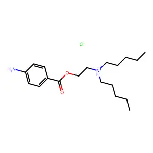 Benzoic acid, p-amino-, 2-(dipentylamino)ethyl ester, hydrochloride structure