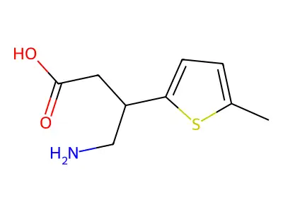 4-Amino-3-(5-methyl-2-thienyl)butyric acid structure