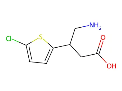 4-Amino-3-(5-chloro-2-thienyl)butyric acid structure