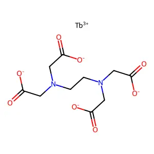 (Ethylenediaminetetraacetato)terbate(1-) structure