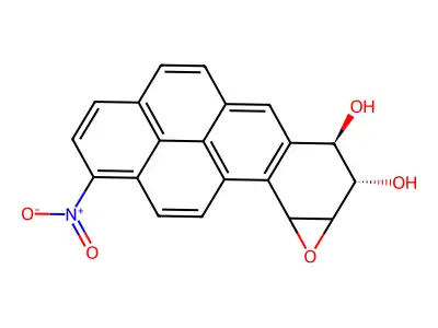 1-Nitrobenzo(a)pyrene-7,8-diol-9,10-epoxide structure