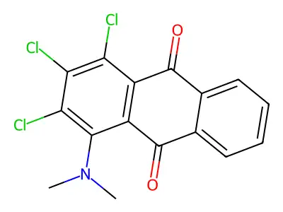 1,2,3-Trichloro-4-(dimethylamino)anthracene-9,10-dione structure